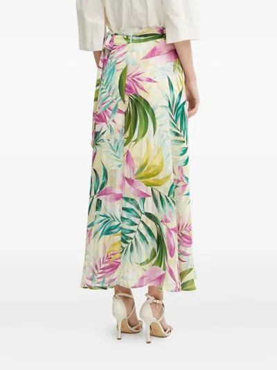 Guess Usa Tropical-print Wrap Maxi Skirt In Multi
