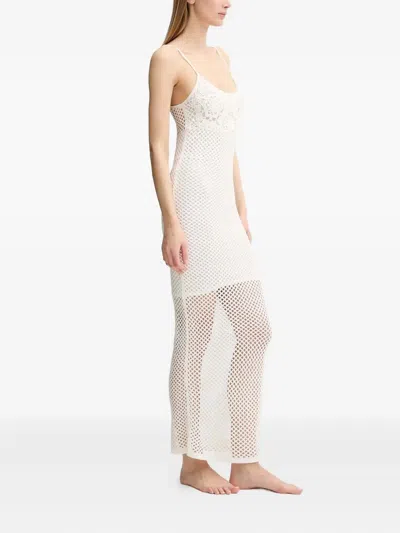 Guess Usa Crochet Maxi Dress In Yellow