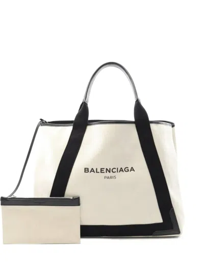 Pre-owned Balenciaga 2010s Hippopotamus Handbag In Neutral