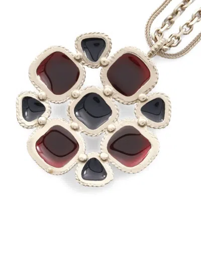 Pre-owned Chanel 1986-1988 Coco Mark Necklace In Gold