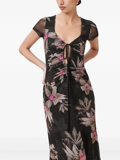 Allsaints Gabby Floral-print Drawstring Dress