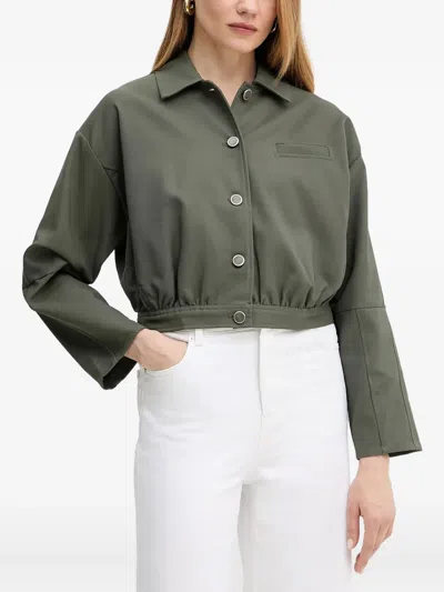 Guess Usa Button-fastening Cinched Jacket In Green
