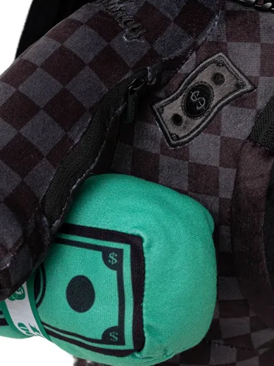 Sprayground Large Unfinished Shark Teddy Bear Check-pattern Backpack