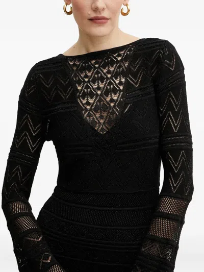 Guess Usa Open-knit Mini Dress