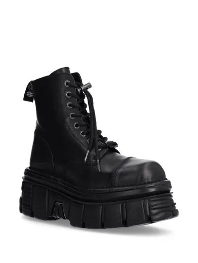New Rock 80mm Lace-up Platform Boots