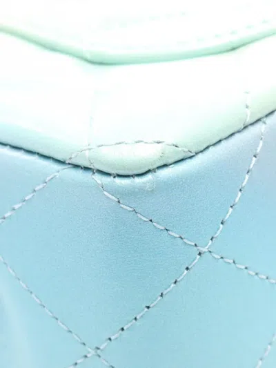 Pre-owned Chanel 2021 Mini Matelasse Chain Bag In Blue