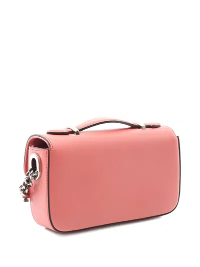 Pre-owned Gucci 2010s Double G Leather Shoulder Bag In Pink