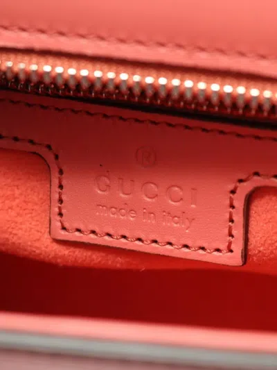 Pre-owned Gucci 2010s Double G Leather Shoulder Bag In Pink