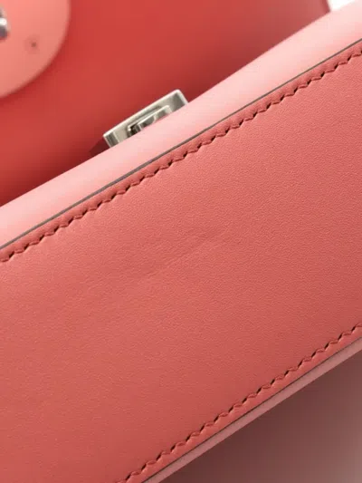 Pre-owned Gucci 2010s Double G Leather Shoulder Bag In Pink