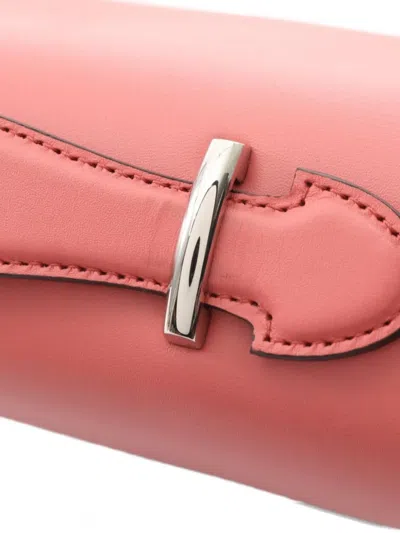 Pre-owned Gucci 2010s Double G Leather Shoulder Bag In Pink