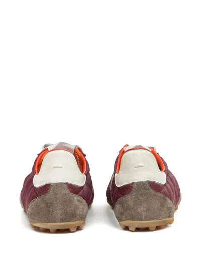 Maison Margiela Sprinters Leather And Suede-trimmed Nylon Sneakers In Brown