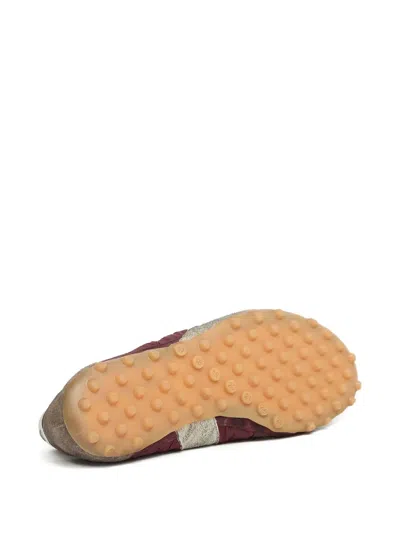 Maison Margiela Sprinters Leather And Suede-trimmed Nylon Sneakers In Brown