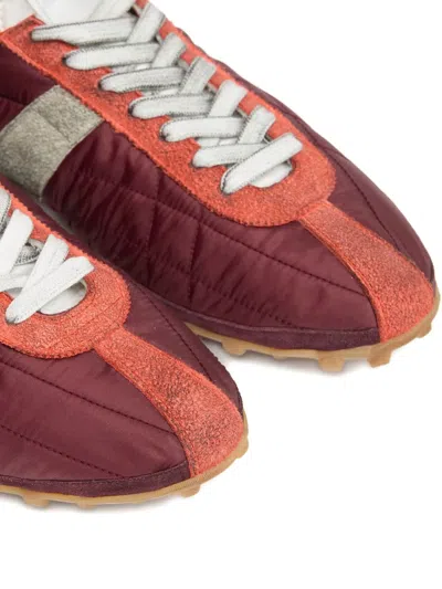 Maison Margiela Sprinters Leather And Suede-trimmed Nylon Sneakers In Brown