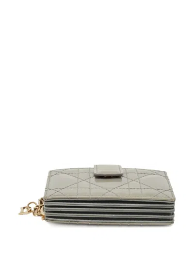 Pre-owned Dior Patent Leather Cannage Quilted Card Holder