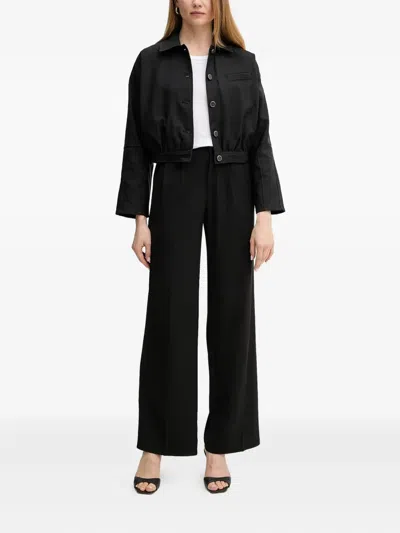 Guess Usa Button-fastening Cinched Jacket In Black