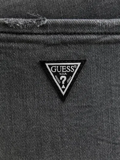 Guess Usa Triangle-logo Skinny Jeans In Blue