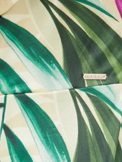 Guess Usa Ruffle-detail Tropical-print Jumpsuit
