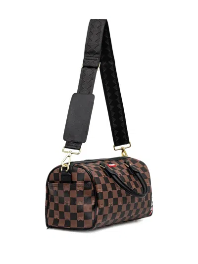 Sprayground Small Peeking Character Check-pattern Duffle Bag