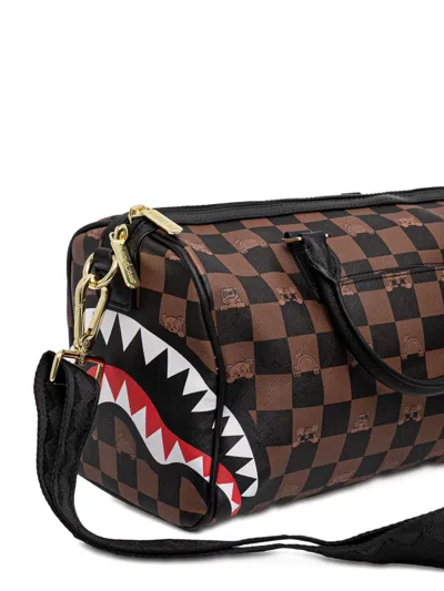 Sprayground Small Peeking Character Check-pattern Duffle Bag