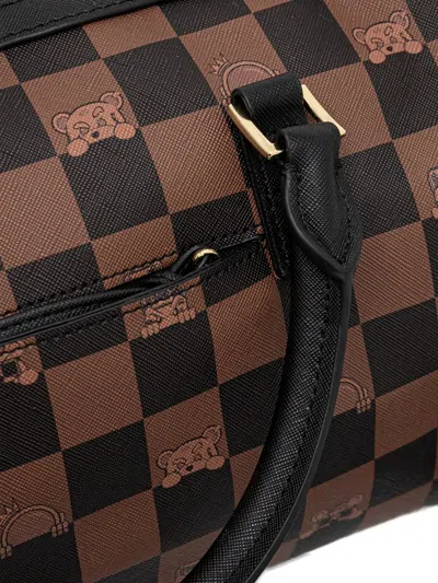 Sprayground Small Peeking Character Check-pattern Duffle Bag