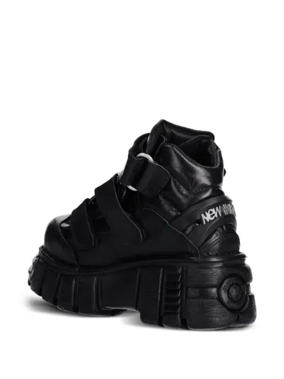 New Rock M-285-s1 Strap Detail Platform Boots