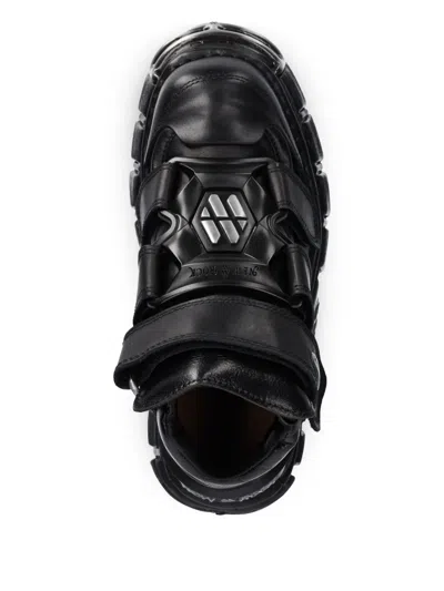 New Rock M-285-s1 Strap Detail Platform Boots