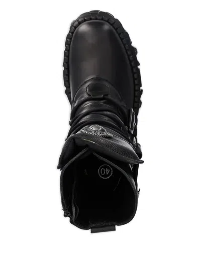 New Rock 100mm M-wall373-s11 Platform Boots In Black