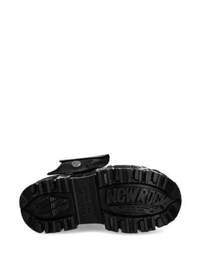 New Rock Pocket-detail Platform Sneakers In Black