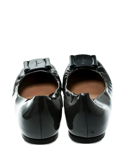 Pre-owned Ferragamo 2023 Patent Leather Bow Ballet Flats
