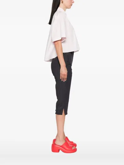Kenzo Logo-patch Cotton Shirt In Neutral