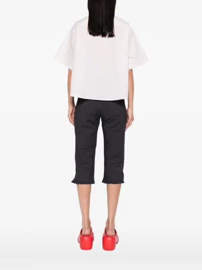 Kenzo Logo-patch Cotton Shirt In Neutral
