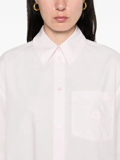 Kenzo Logo-patch Cotton Shirt In Neutral