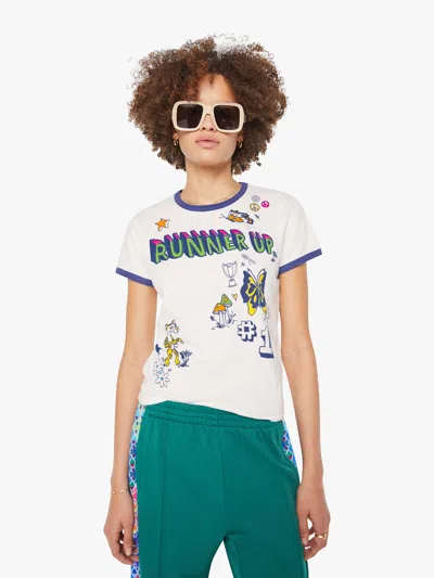Mother The Lil Goodie Ringer Runner Up T-shirt In White - Size X-large