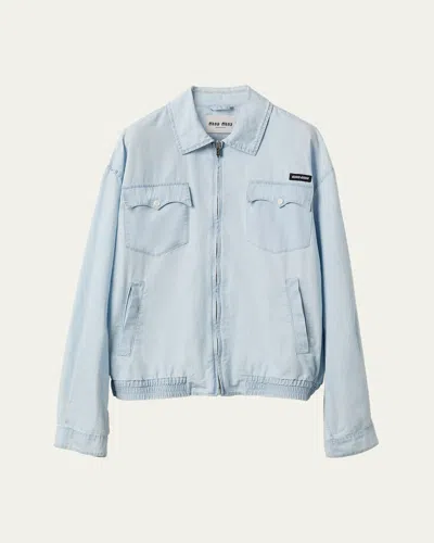 Miu Miu Chambray Bomber Jacket