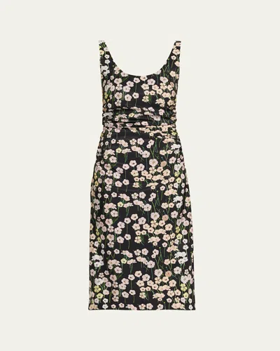 Bernadette Gisele Floral Ruched Midi Tank Dress