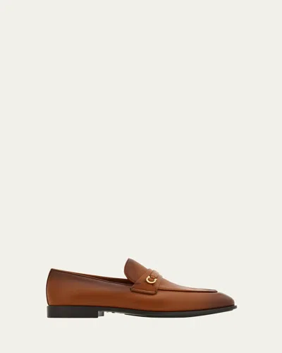 Ferragamo Men's Desio Calfskin Leather Gancio Loafer