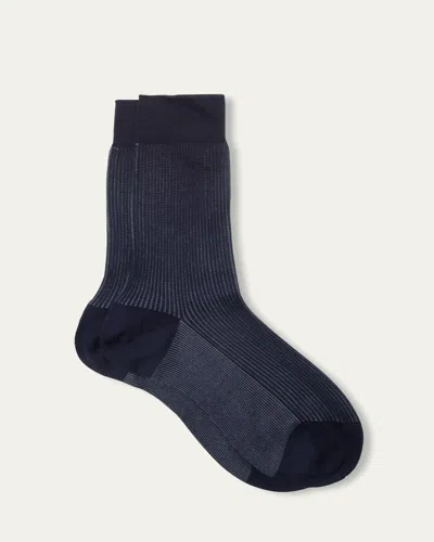 Maria La Rosa Grid-knit Cotton Crew Socks