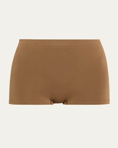 Hanro Womens Touch Feeling Boy Stretch-woven Shorts Mochaccino In Brown