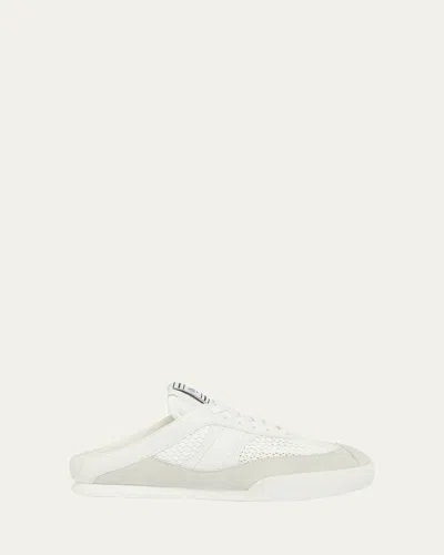 Chloé Kick Mesh And Leather Low-top Mule Sneakers