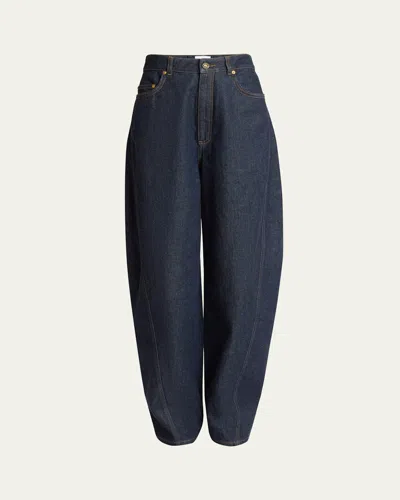 Givenchy Mid-rise Barrel-leg Denim Cocoon Trousers In Blue