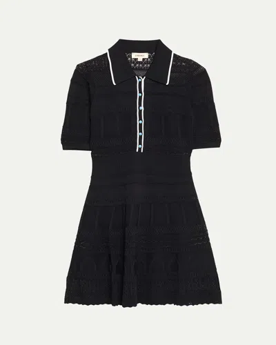 L Agence Dakoa Collared Flare Mini Dress