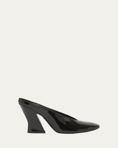 Givenchy Patent Leather Sculpted Block-heel Mules