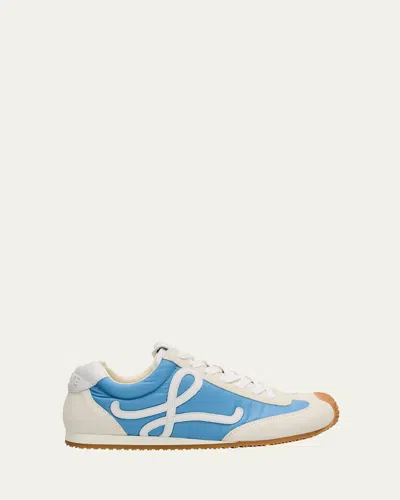 Loewe Ballet Runner 2.0 In Nylon And Calfskin In Blue