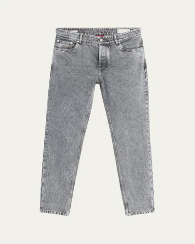 Brunello Cucinelli Five-pocket Trousers With Belt Loops And Contrast Stitching In Gray