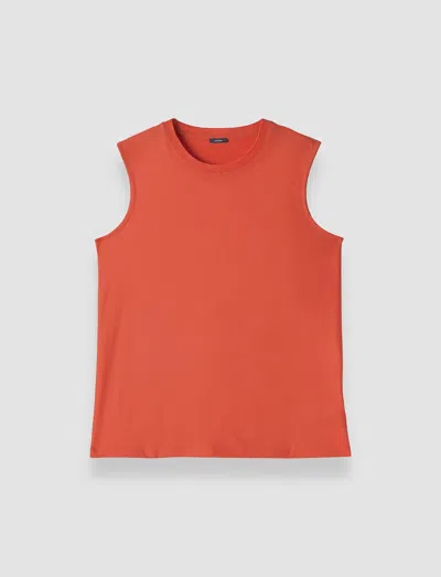 Joseph Cotton Silk Jersey Tank Top In Orange