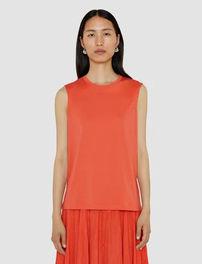 Joseph Cotton Silk Jersey Tank Top In Orange