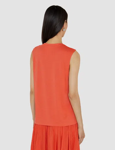 Joseph Cotton Silk Jersey Tank Top In Orange