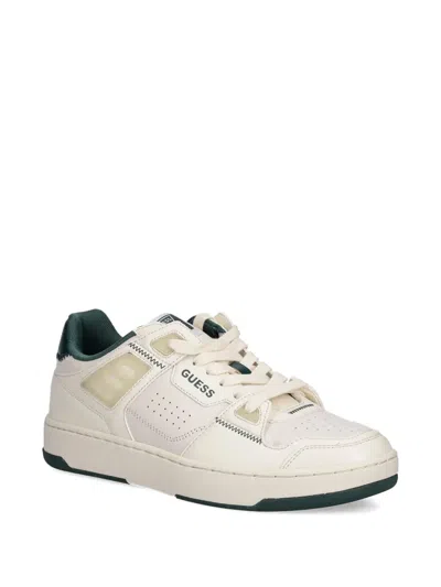 Guess Usa Vincent Leather Sneakers In White