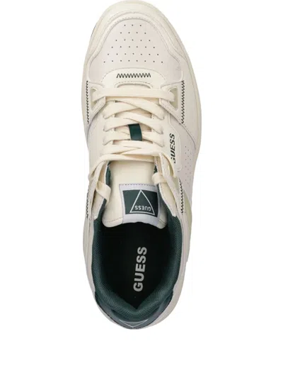 Guess Usa Vincent Leather Sneakers In White