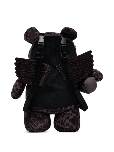 Sprayground Large 4am Money Wing Bear Check-pattern Backpack